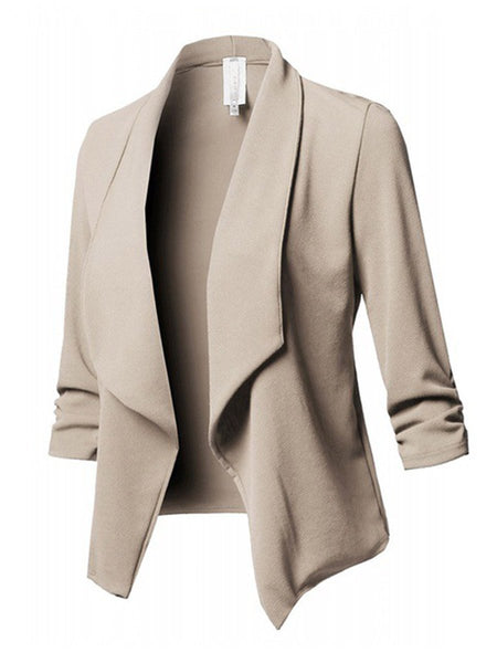 Many Colors Large Size Woman Plain Blazer