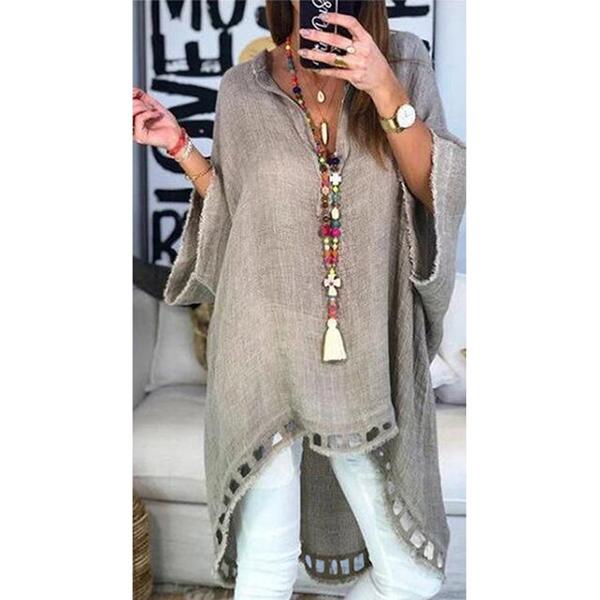 Casual Hollow Loose Irregular Blouse