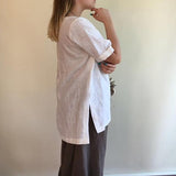 Comfortable V Neck Loose Blouse