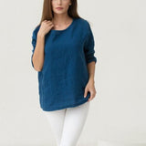 Simple Casual Half Sleeve Blouses