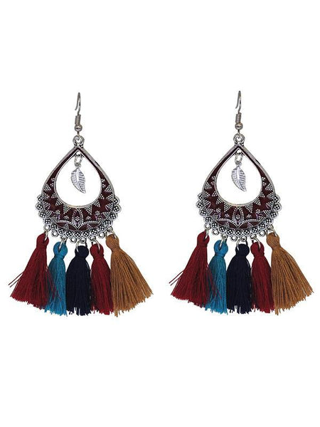 Bohemia National Style Tasseled Long Earrings