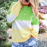 Casual Long Sleeve Multicolor Loose Blouse