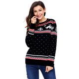 New large size printed round neck long sleeve women's sweater