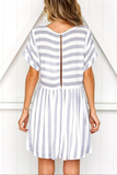 WanaDress Random Short Sleeves Stripe Mini Dress