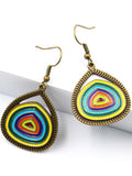 Vintage 2 Colors Spiral Bohemia Earrings Accessories