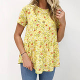 Summer Flower Printed Loose Blouse