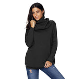 Women High Neck Pullover Long Sleeve Casual Knitted Sweater
