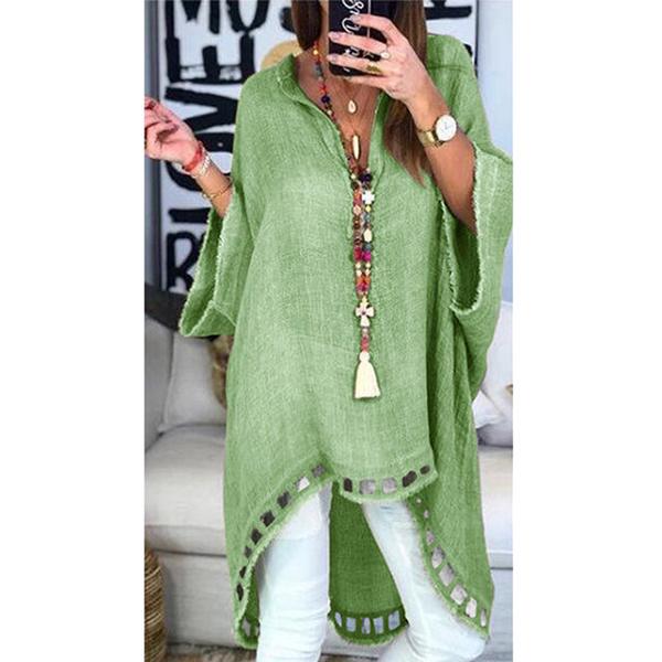 Casual Hollow Loose Irregular Blouse