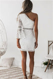 WanaDress Elyse white one sleeve dress