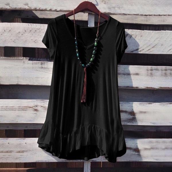 Plus Size Loose V Neck Blouse