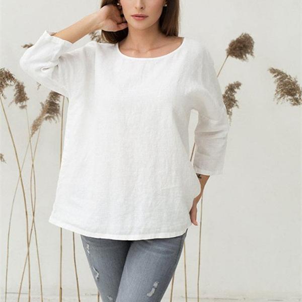 Simple Casual Half Sleeve Blouses