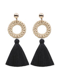 Raffia National Knitting Earrings