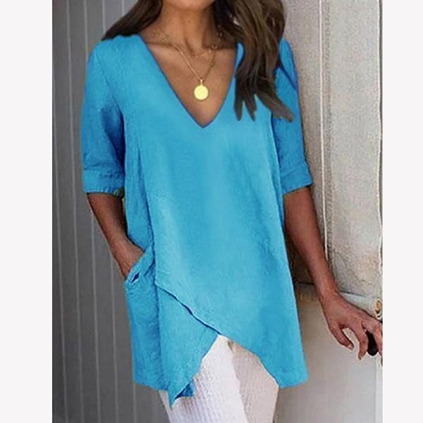 Women's Fashion Summer Irregular Blouses