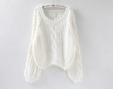Women Pullover O-neck Candy Color Short Sweater