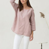 Simple Casual Half Sleeve Blouses