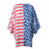 Women flag cardigan  casual dress