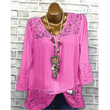 Women Summer New Stylish O-neck Solid  Long Sleeves Blouse