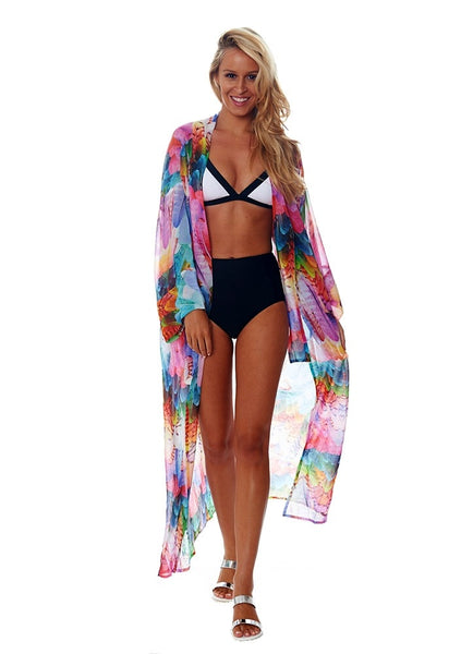 New chiffon color feather beach sunscreen outside hood (Such as Images F)