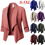 Many Colors Large Size Woman Plain Blazer