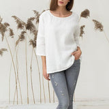 Simple Casual Half Sleeve Blouses