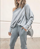 Women Fashion Knitted Long Sleeve Sweater 