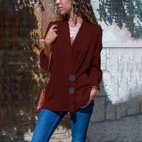 Pure Casual Lapel Long sleeve Blazer