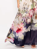 Sleeveless Floral Elegant Chiffon Maxi Dress