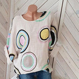 Casual Dot Printed Loose Blouse