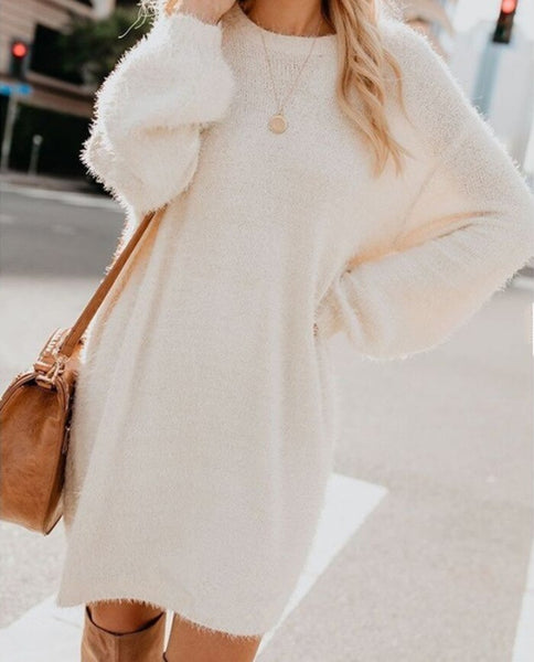 Bat Sleeve Oversized Knitted Plus Size Long Sweaters