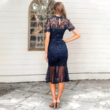 Sexy Lace Hollow Out Elegant Bodycon Dresses
