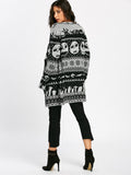 Women Long Sweaters Open Stitch Knitted Cardigan