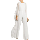 Long Sleeve Chiffon Outfit Jumpsuits