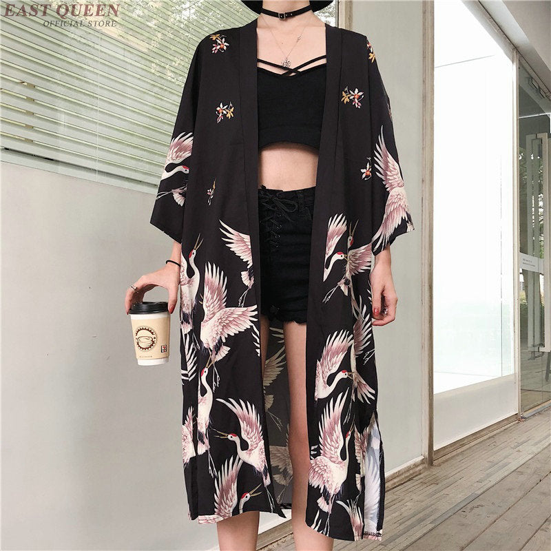 Women Japanese style Long Kimono Cardigan – ebuytrends