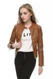 Women Fashion Casual Faux Leather Jackets