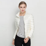 New Ultra Light White Duck Down Jacket Slim Women Winter Puffer Jacket Portable Windproof Down Coat