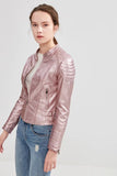 Women Fashion Casual Faux Leather Jackets
