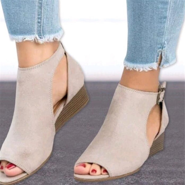 Spring Summer New Women Flat Platform Casual Leather Classic Sandals