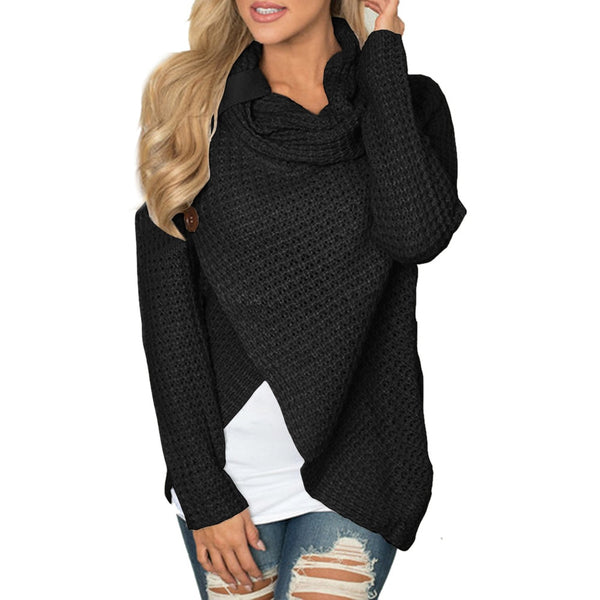 Women knitted pullovers Long Sleeve o neck Solid Pullover Shirt Blouse