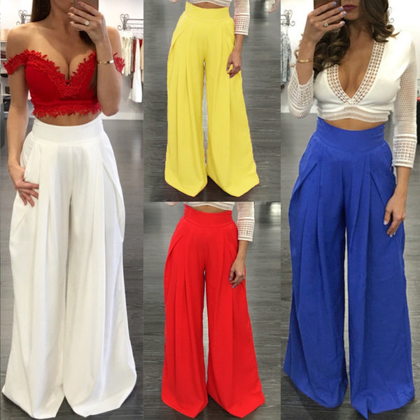 Women New Popular Solid Color High Waist Harem Pants