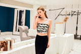 Women Summer Short Sequined Shining Off Shoulder Party Blouse