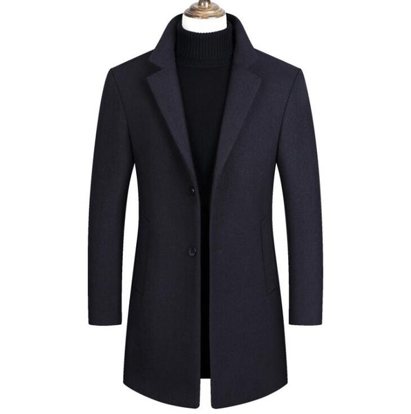 Men's High-quality Wool Coat casual Slim collar wool coat