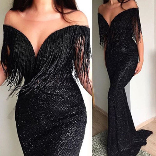 Backless Sexy V Neck Sequined Party Bodycon Dress