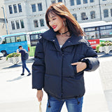 Stand Collar Breasted Buttons Coat Winter Womens Outwear Winter Jackets 