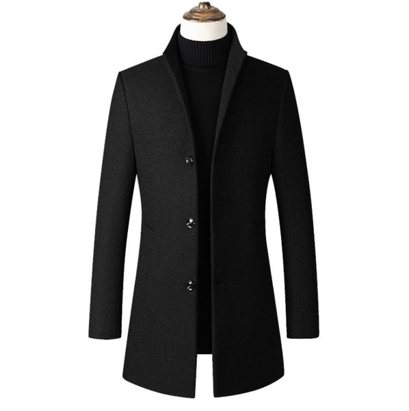  Men's High-quality Wool Coat casual Slim collar wool coat 