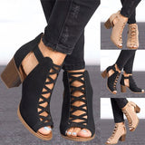 Women Summer New Hot Fish Mouth Exposed Toe High-Heeled Sandals 