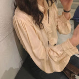 Women Summer Korean Stylish Long Sleeves Blouse