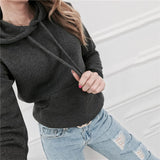 Long Sleeve Thicken Hooded 2 Piece Set Casual Tracksuit 