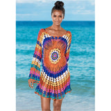 Summer Women Knitted Sexy Hollowed Cover ups 