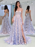 Women Elegant Lace Floral Slash Neck Wedding Dress