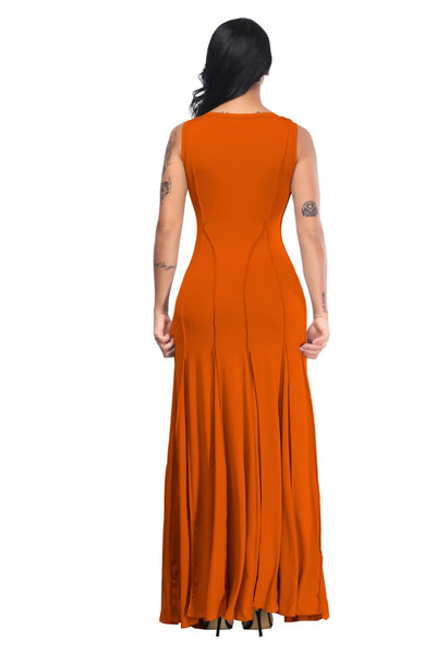Women Summer Sleeveless Plus Size Maxi Dress